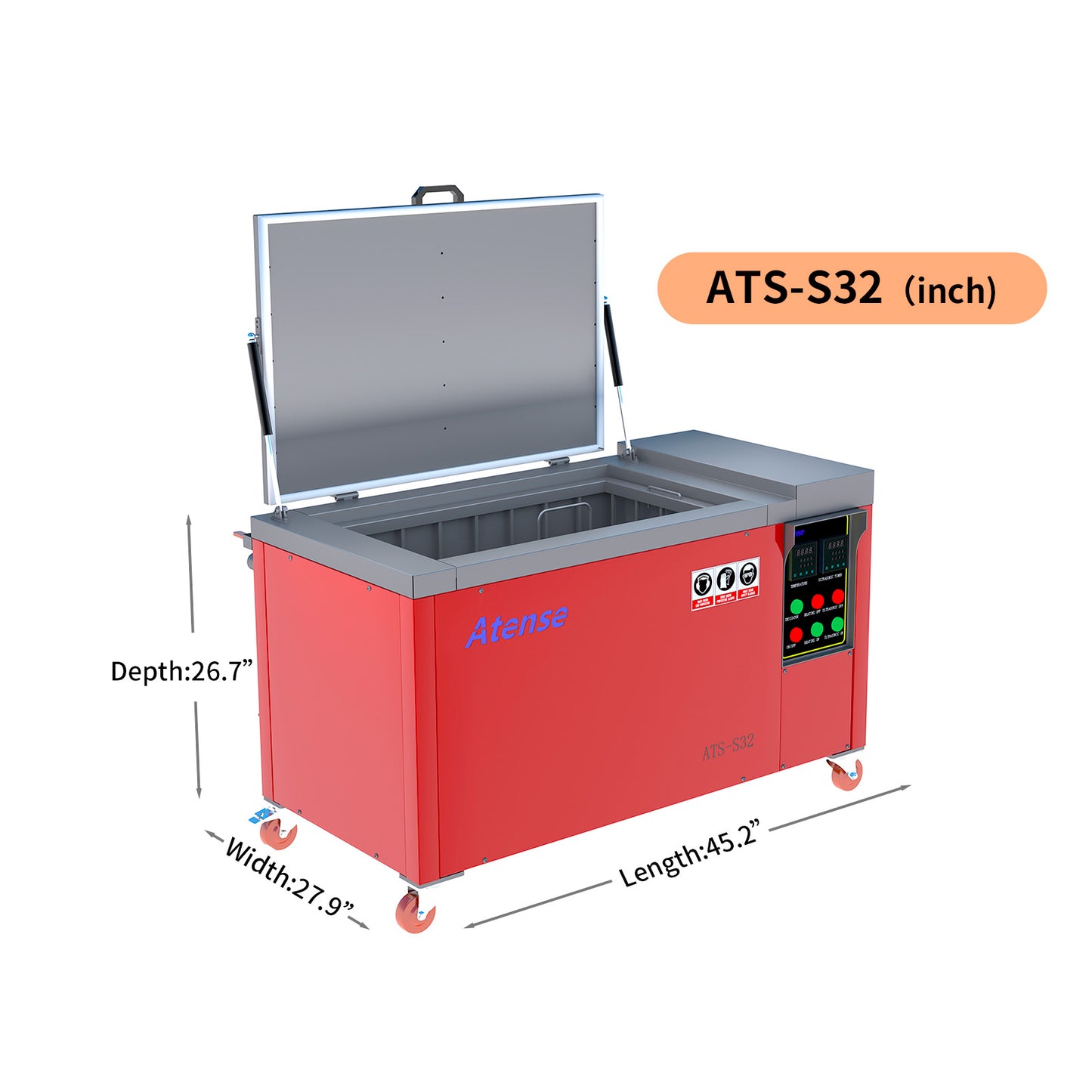 32Gal/121L Ultrasonic Cleaner Large Capacity 208-230V 3Ph with Digital Heater Timer, S32, Professional Industrial Ultrasonic Washing for Heavy-Duty Parts Auto Parts Tools